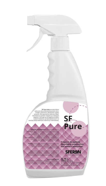 Płyn do szybkiej dezynfekcji powierzchni Sferan Sf Pure 750ml