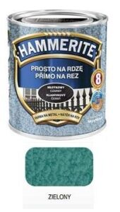 Farba do metalu na rdzę Hammerite młotkowy zielony 0,7 l