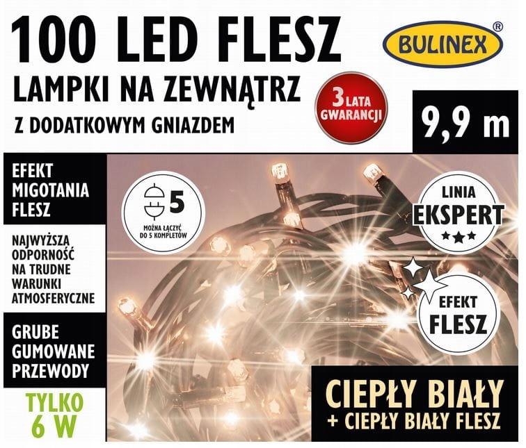Lampki zewnętrzne efekt FLESZ 75-468