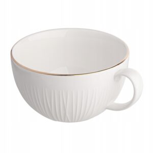 Filiżanka do kawy porcelana Altom Design Alessia Złota Linia 300 ml