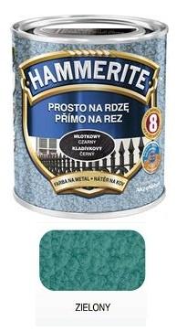 Farba do metalu na rdzę Hammerite młotkowy zielony 2,5L