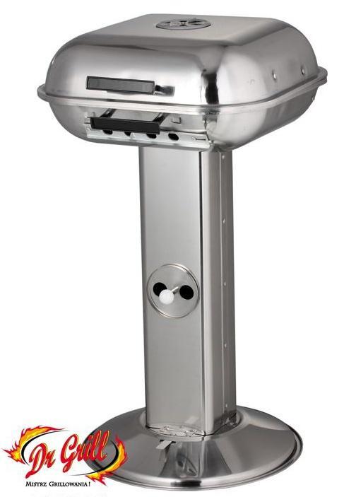 Planta Grill kwadratowy Deluxe Dr Grill z pokrywą na nodze BB0018BS