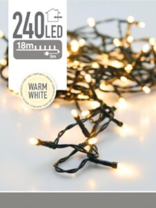 Lampki choinkowe 240 LED ciepłe białe