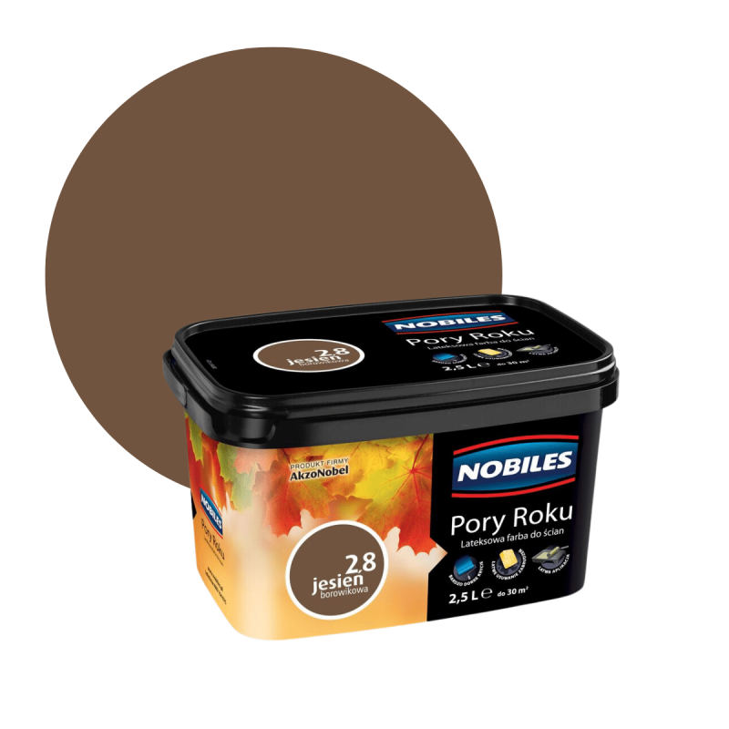 Farba lateksowa do ścian Nobiles Pory Roku jesień borowikowa 28 2,5 l