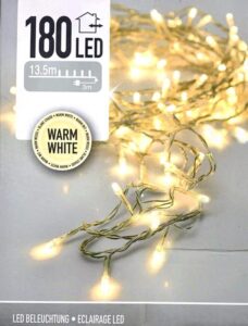 Lampki choinkowe 180 LED ciepłe białe