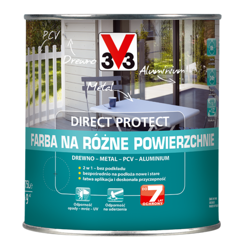 Farba wielopowierzchniowa V33 Direct Protect szary alpejski 0,75 l