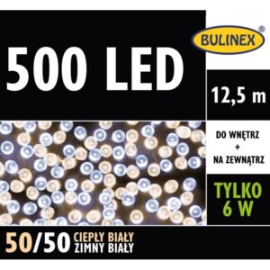 Lampki zewnętrzne 500 LED ciepłe białe + zimne białe