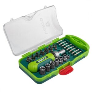 Zestaw bitów i nasadek z uchwytem Verto 66H617 30 el.