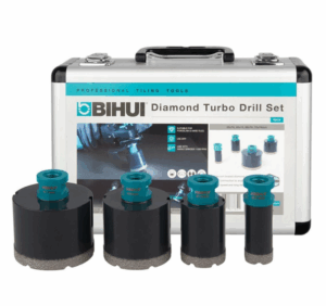 ZESTAW OTWONIC wierteł diamentowych do gresu+WALIZKA 6/8/10/12 mm ADAPTER