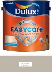 Farba plamoodporna do ścian Dulux EasyCare stalowa szarość 5 l