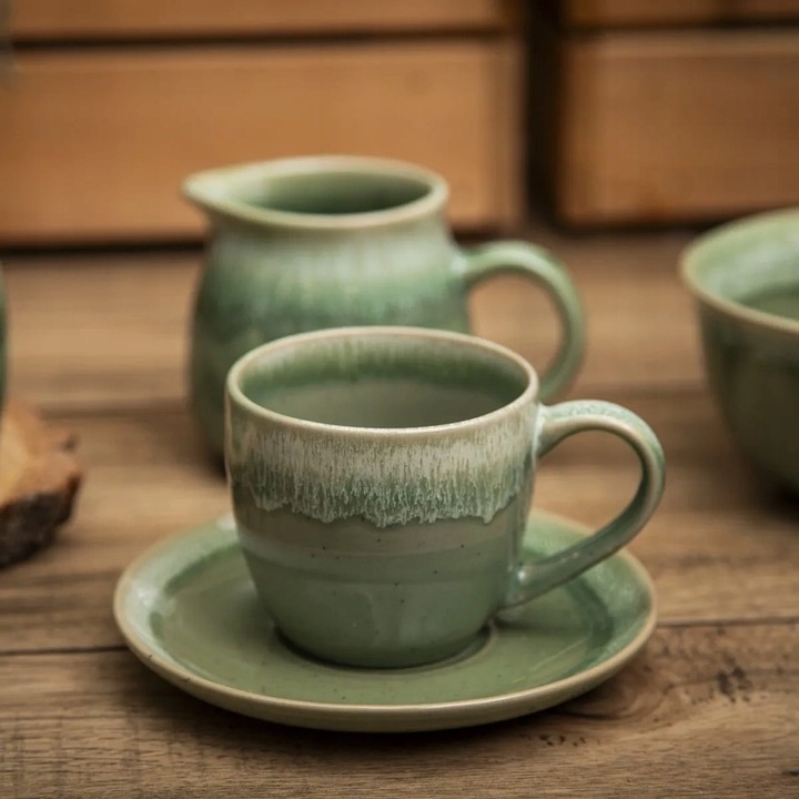 Filiżanka + spodek Altom Design Reactive Cascade ceramika 220 ml 1 szt.