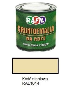 Farba Rafl Gruntoemalia Kość Słoniowa RAL 1014 półmat 0,8 l