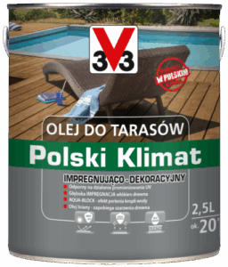 Olej do tarasów V33 Polski Klimat bezbarwny 2,5 l