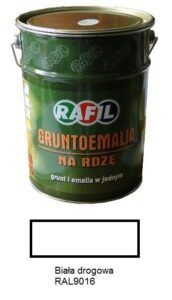 Farba Rafil Gruntoemalia Biały RAL 9016 półmat 5 l