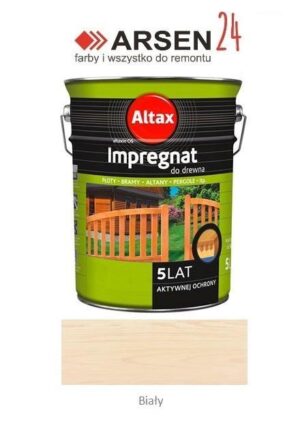 Impregnat dekoracyjny do drewna Altax biały 4,5 l