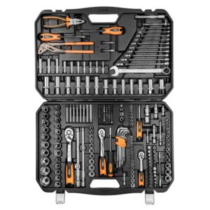 Zestaw kluczy nasadowych i akcesoriów Neo 08-681 233 szt. 1/2, 3/8, 1/4