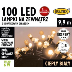 Lampki zewnętrzne 100 LED ciepły biały 25-858