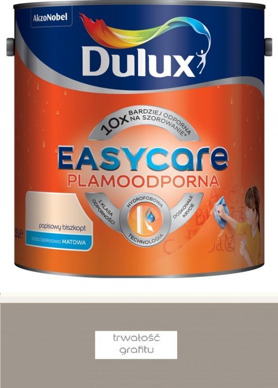 Farba plamoodporna do ścian Dulux EasyCare trwałośc grafitu 5 l