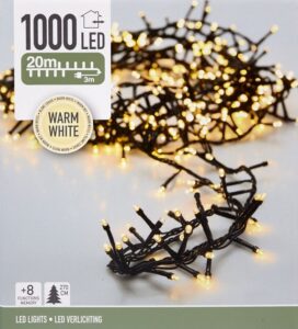 Lampki choinkowe 1000 LED ciepłe białe