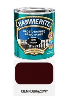 Farba do metalu na rdzę Hammerite półmat ciemny brąz 0,25 l