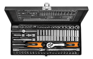 Klucze nasadowe 1/4" CRV Neo 08-679 63 szt