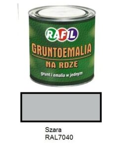 Farba Rafil Gruntoemalia Szary RAL 7040 półmat 0,8 l
