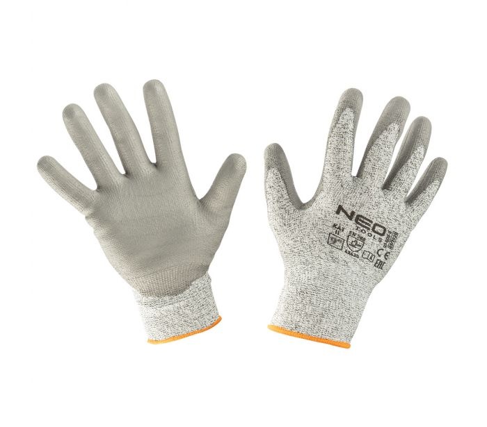 Rękawice robocze antyprzecięciowe, pokryte PU, 4X43D, rozmiar 9