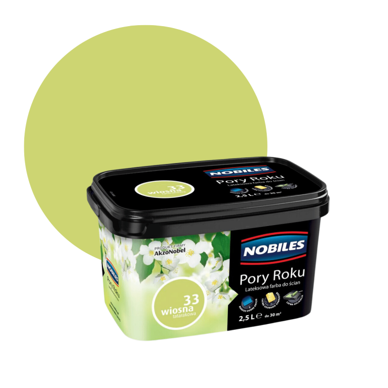Farba lateksowa do ścian Nobiles Pory Roku wiosna tatarakowa 33 2,5 l
