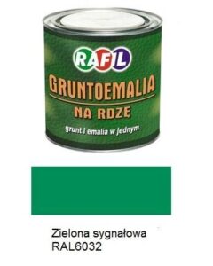 Farba Rafil Gruntemalia Zielony Sygnałowy RAL 6032 półmat 0,8 l
