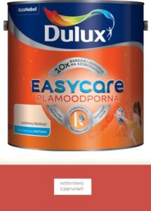 Farba plamoodporna do ścian Dulux EasyCare wzorowa czerwień 2,5 l
