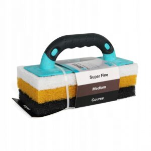 Zestaw Padów do Fugowania Czyszczenia BIHUI Uchwyt Paca z Rzepem 3x Pad