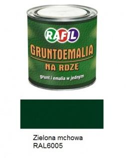 Malowanie Farba Rafil Gruntoemalia Zielony Mech RAL 6005 półmat 0,8 l