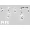 Dom Kurtyna świetlna sople 100 LED zimny biały + zimny biały flesz 75-332
