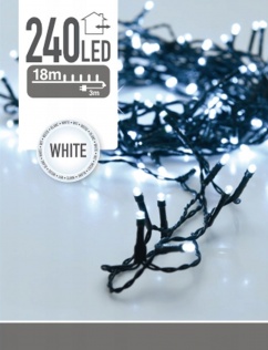  Lampki choinkowe 240 LED zimne białe