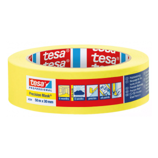 Taśmy TESA 04334 żółta Taśma maskująca 30mm 50metrów