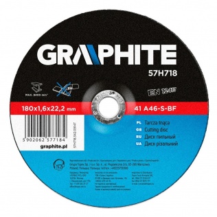 Narzędzia Tarcza do cięcia metalu Graphite 57H718 180x1.6x2,2 mm