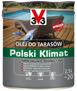 Środki do drewna Olej do tarasów V33 Polski Klimat tek 2,5 l