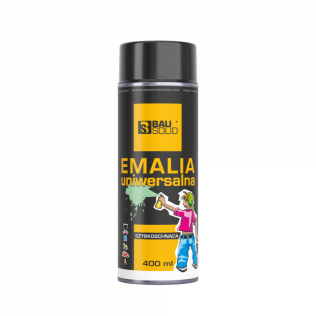 Malowanie Emalia uniwersalna czarny połysk Bausolid 400ml RAL9005