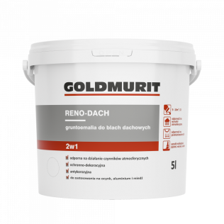 Farby do blach dachowych Goldmurit Reno-Dach - farba do dachów brązowy RAL 8019 5l
