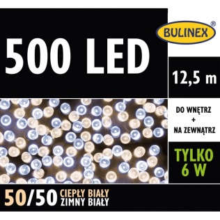 Dekoracje Lampki zewnętrzne 500 led mix Białe Ciepłe i Zimne