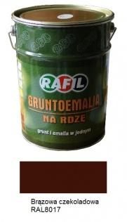 Malowanie Farba Rafil Gruntoemalia Brązowy RAL 8017 półmat 5 l