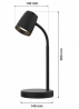 Elektryka i elektronika  Lampka biurkowa Vero czarna LED 4,5W