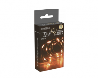 Lampki Lampki na złotym druciku 40 LED Białe Ciepłe