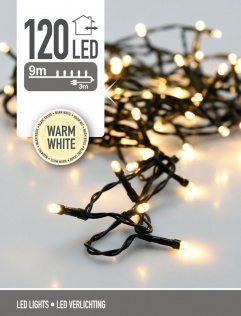 Dom Lampki choinkowe 120 LED ciepłe białe