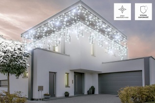 Elektryka Kurtyna świetlna sople efekt FLESZ Bulinex 75-692 12 W 200 LED