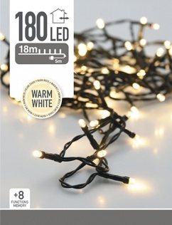 Dekoracje Lampki choinkowe 180 LED ciepłe białe