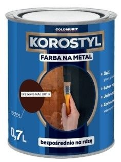 Malowanie Farba Na Metal Korostyl Brązowy Czekoladowy 8017 0,7L Goldmurit