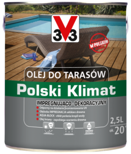 Malowanie Olej do tarasów V33 Polski Klimat bezbarwny 2,5 l