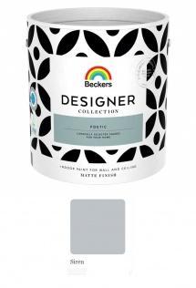 Artykuły malarskie Matowa farba lateksowa Beckers Designer Collection siren 2,5 l