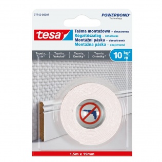 Budowa Dwustronna taśma montażowa piankowa tesa® do tapety i tynku 1,5m x 19 mm